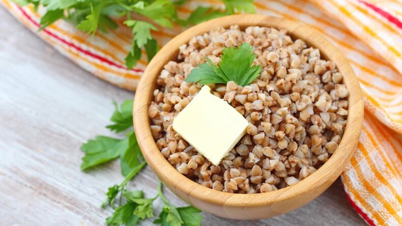 Buckwheat porridge with butter